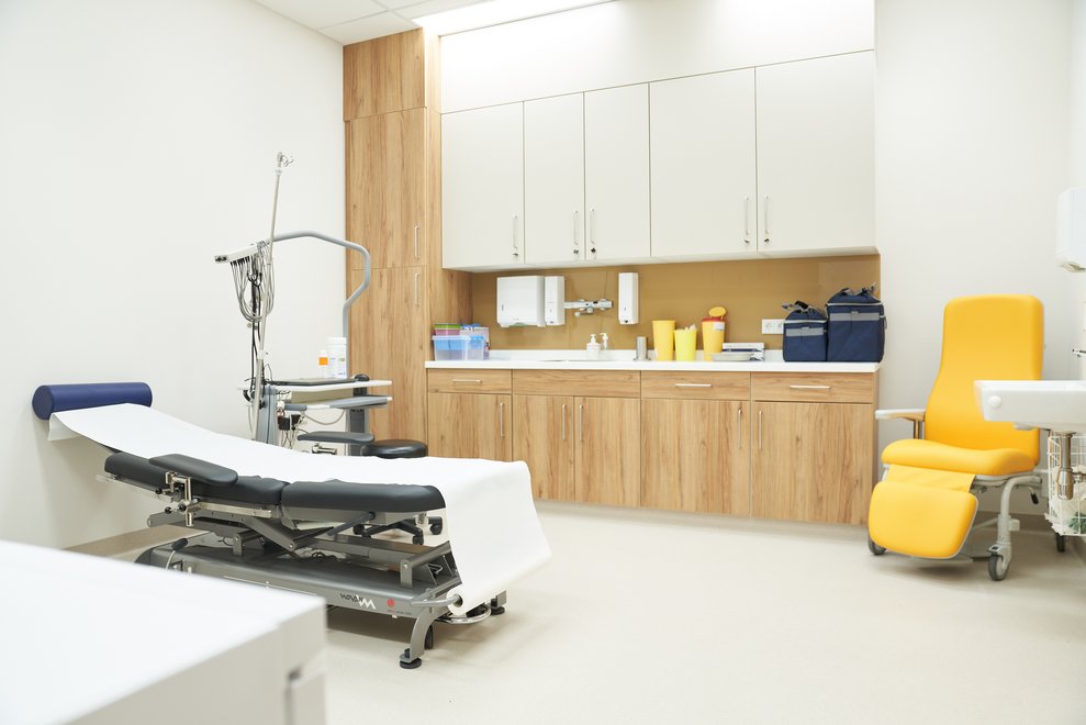 Das Behandlungszimmer des Gesundheitszentrums Gmünd.