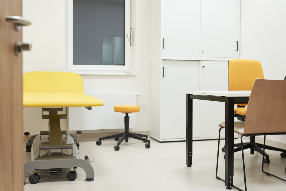 Das Behandlungszimmer des Gesundheitszentrums Gmünd.