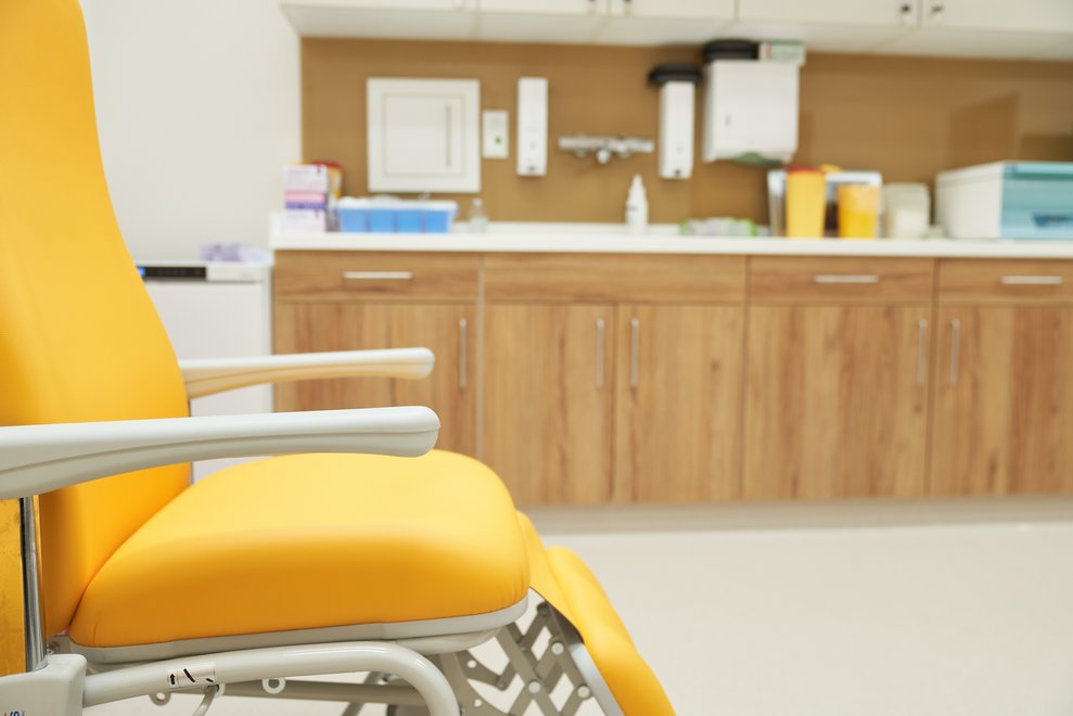 Das Behandlungszimmer des Gesundheitszentrums Gmünd.
